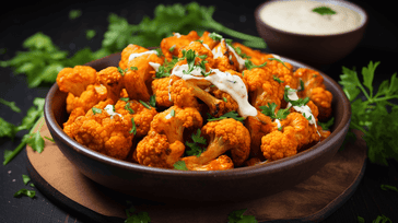 Enjoy Spicy & Healthy Baked Buffalo Cauliflower Bites Tonight!