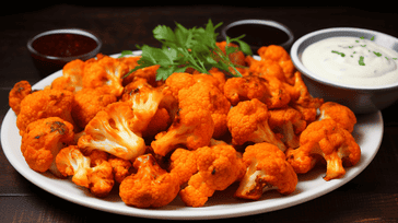Enjoy Spicy & Healthy Baked Buffalo Cauliflower Bites Tonight!