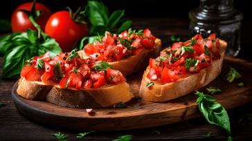 Delightful Bruschetta with Fresh Tomato and Basil Recipe