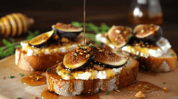 Enjoy Crostini with Goat Cheese, Honey, and Fig Jam Today!
